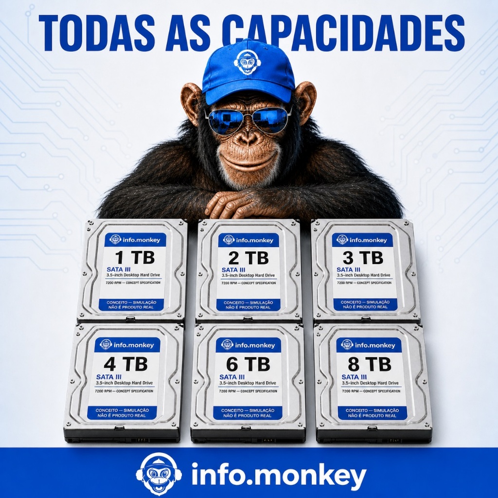 HD 1TB, 2TB, 3TB, 4TB, 6TB E 8TB PARA COMPUTADOR DVR