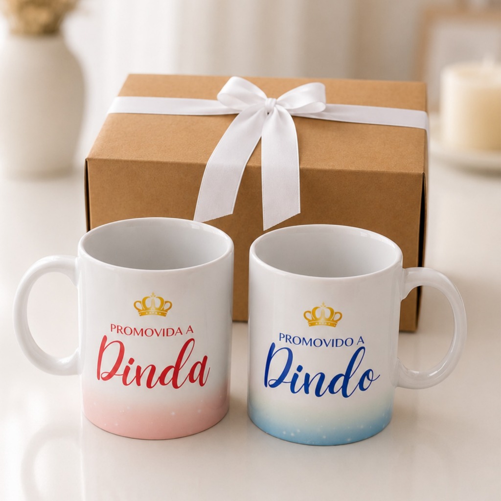 caixa convite padrinhos batismo batizado promovida dinda dindo crisma consagração caneca porcelana