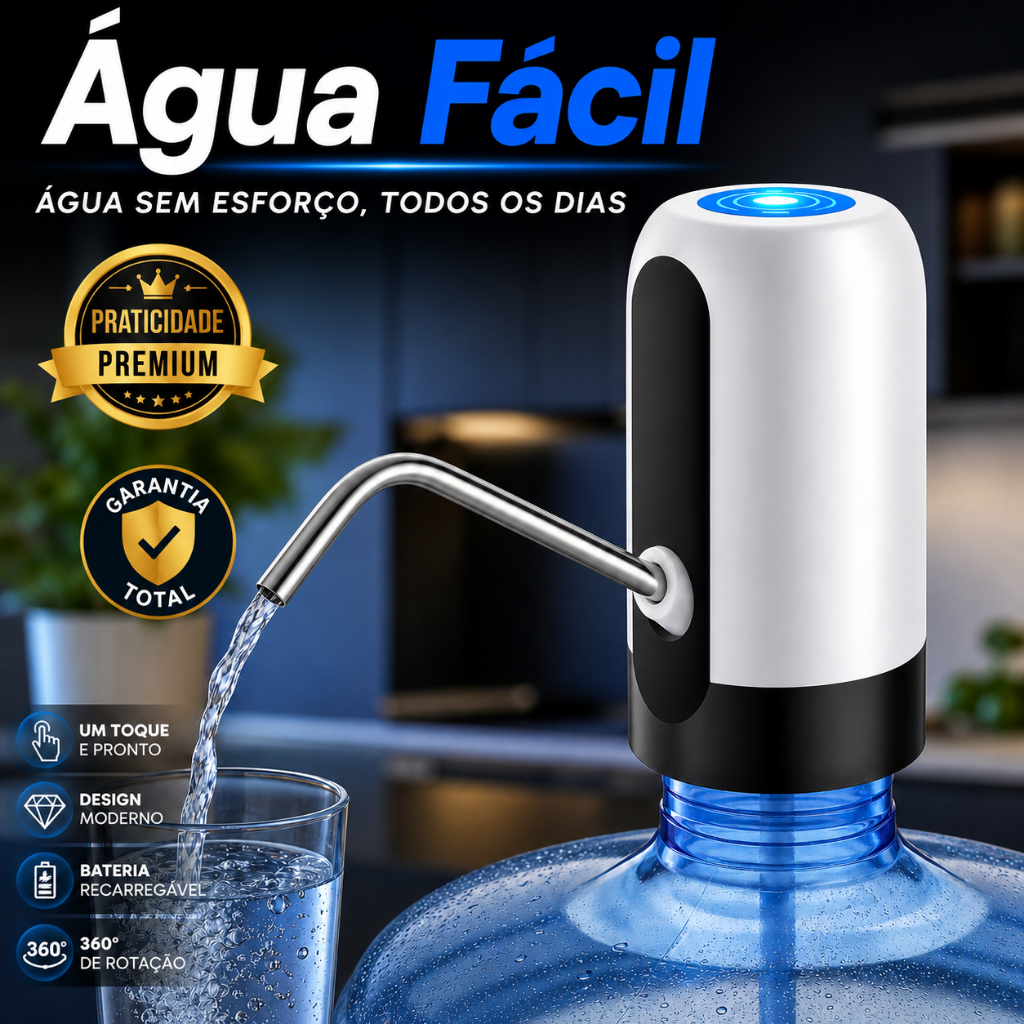 🔥 Bomba De Água Elétrica P/ Galão Garrafão Recarregável USB Envio Imediato
