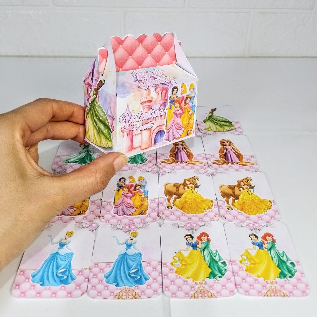 Jogo da memória  PRINCESAS para lembrancinhas de festa  de aniversário infantil  FAZEMOS  TODOS TEMAS / ENVIO RÁPIDO