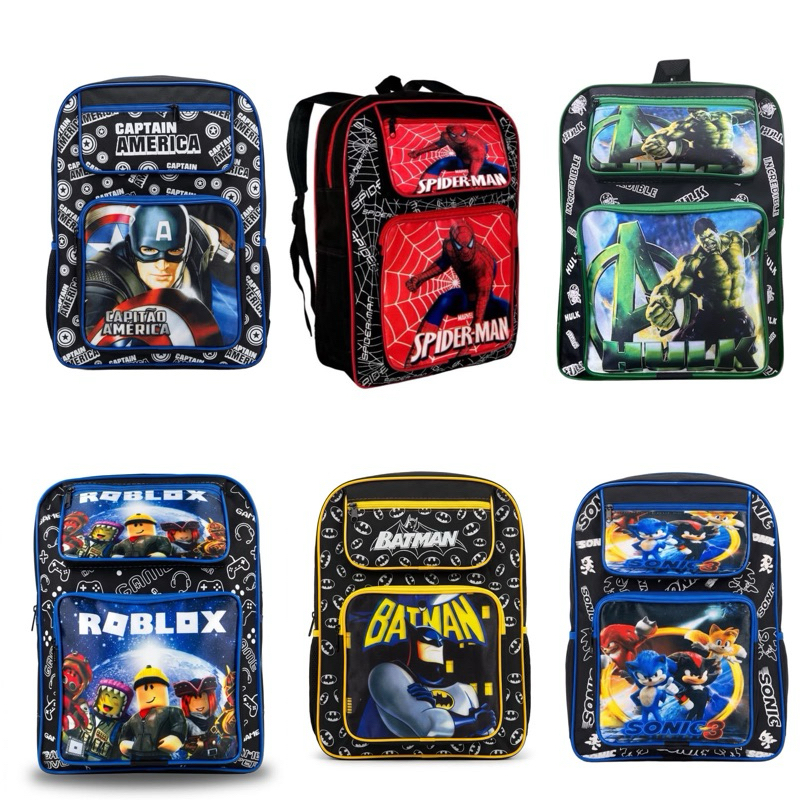 Mochila Infantil Escolar Grande Personagens Menino Menina
