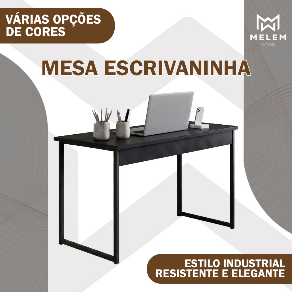 Mesa Escrivaninha 120cm Para Escritório Computador
