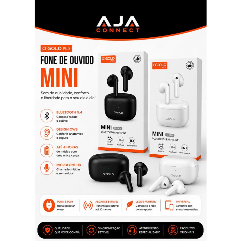 Fone de Ouvido Bluetooth AGOLD PLUS  FN-BA28