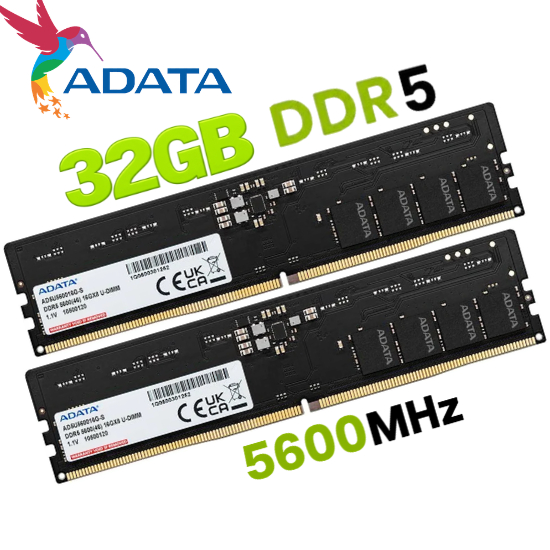 KIT Memória Ram DDR5 16X2 32GB 5600MHZ CL 46 ADATA/CRUCIAL/ZILIA/KINGSTON para P