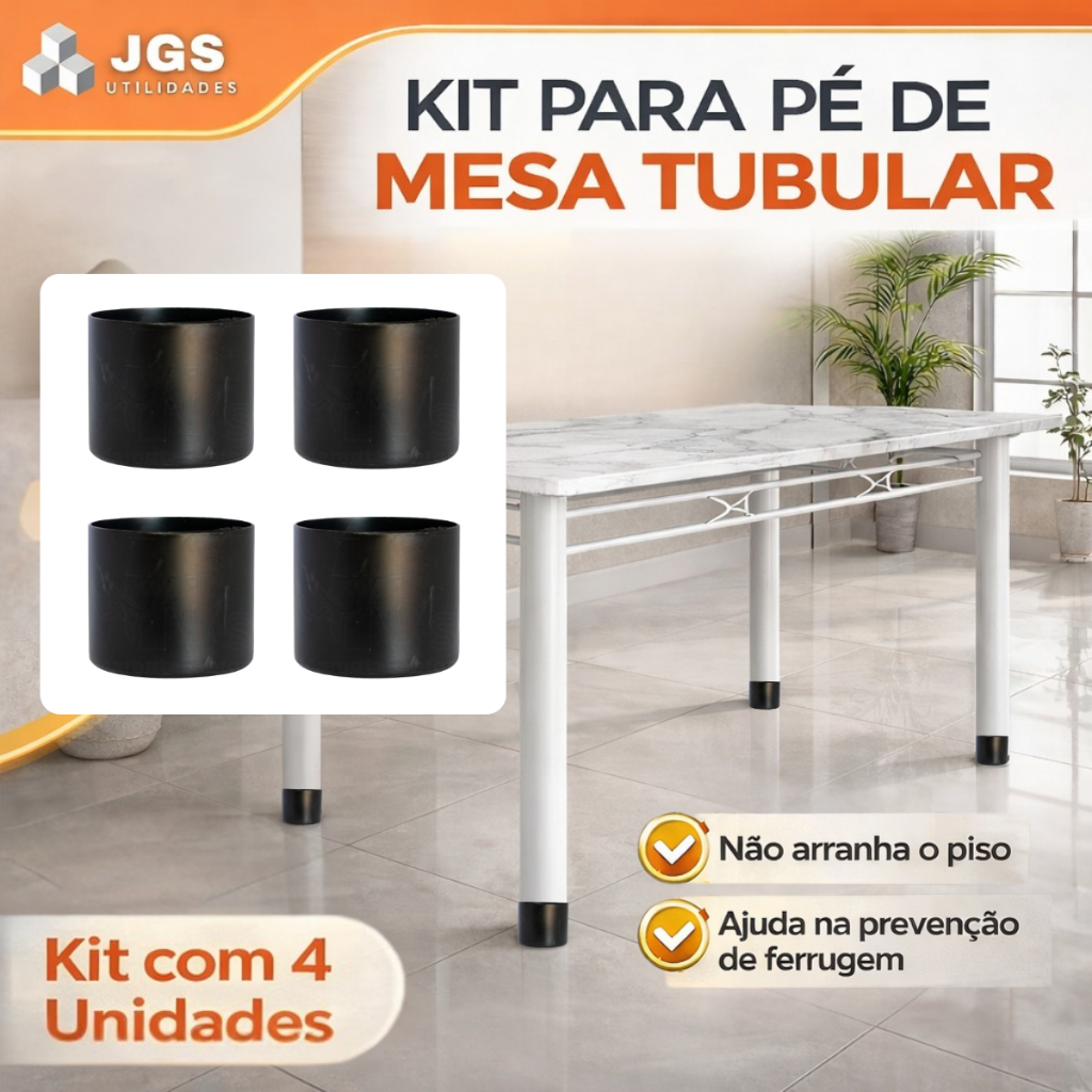 Ponteira Protetora Para Mesa Tubular 3 Polegadas 7,6cm