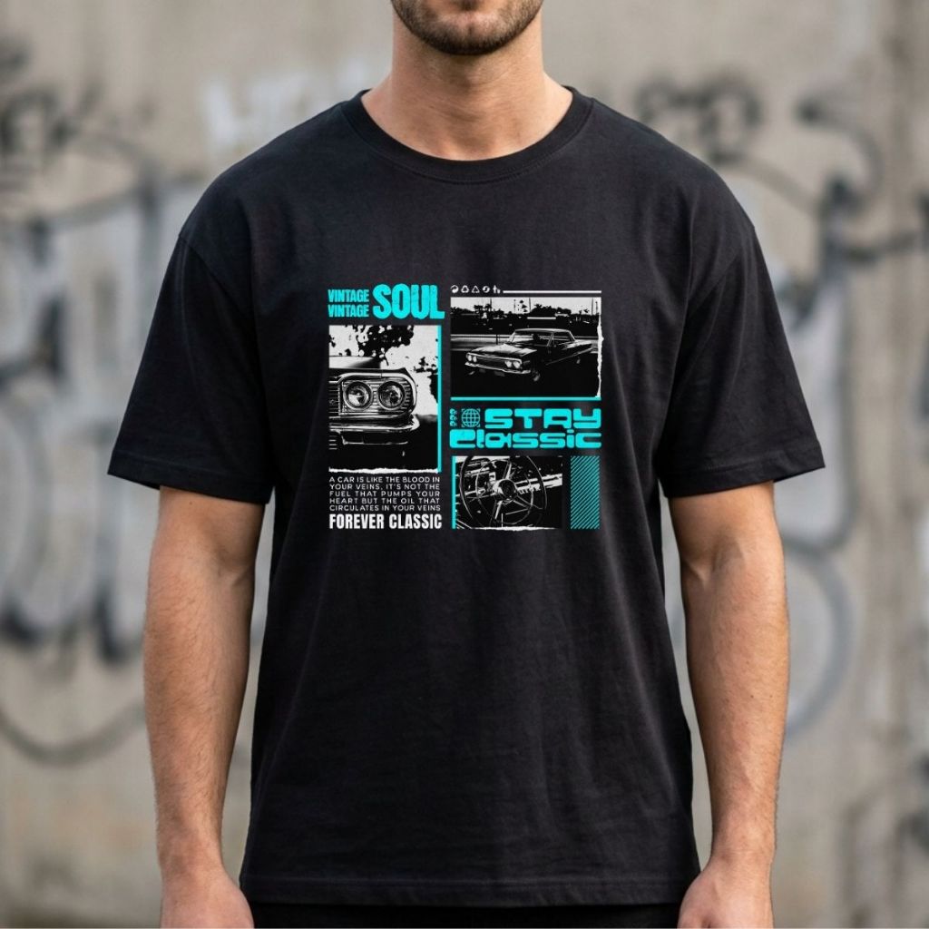 Camiseta Básica Masculina Carro Clássico Antigo Vintage Estampa Retrô Blusa 100% Algodão Confortável