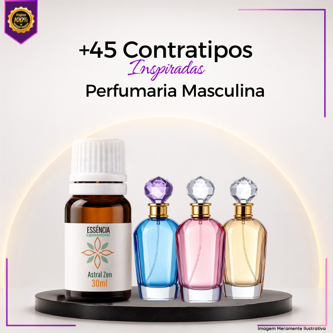 Essência Masculina Concentrada Premium 30g | Inspirada em Perfumaria Importada | +45 Contratipos