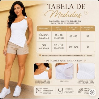 Blusa Feminina Assimétrica Ombro Único com Fivela Dourada Com Bojos