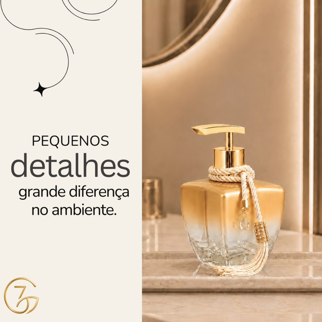 Kit Lavabo Vidro Estrela Super Luxo Difusor E Saboneteira C/ Bandeja + Enfeite · foto 2