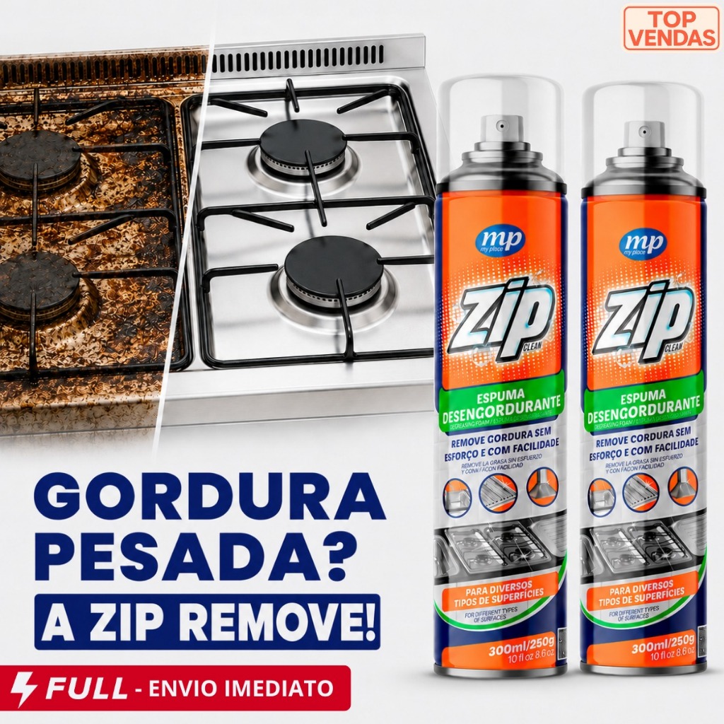 Espuma Desengordurante Zip Clean 300ml My Place