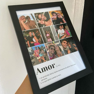 Quadro Personalizado Amor com Fotos | Presente Dia dos Namorados