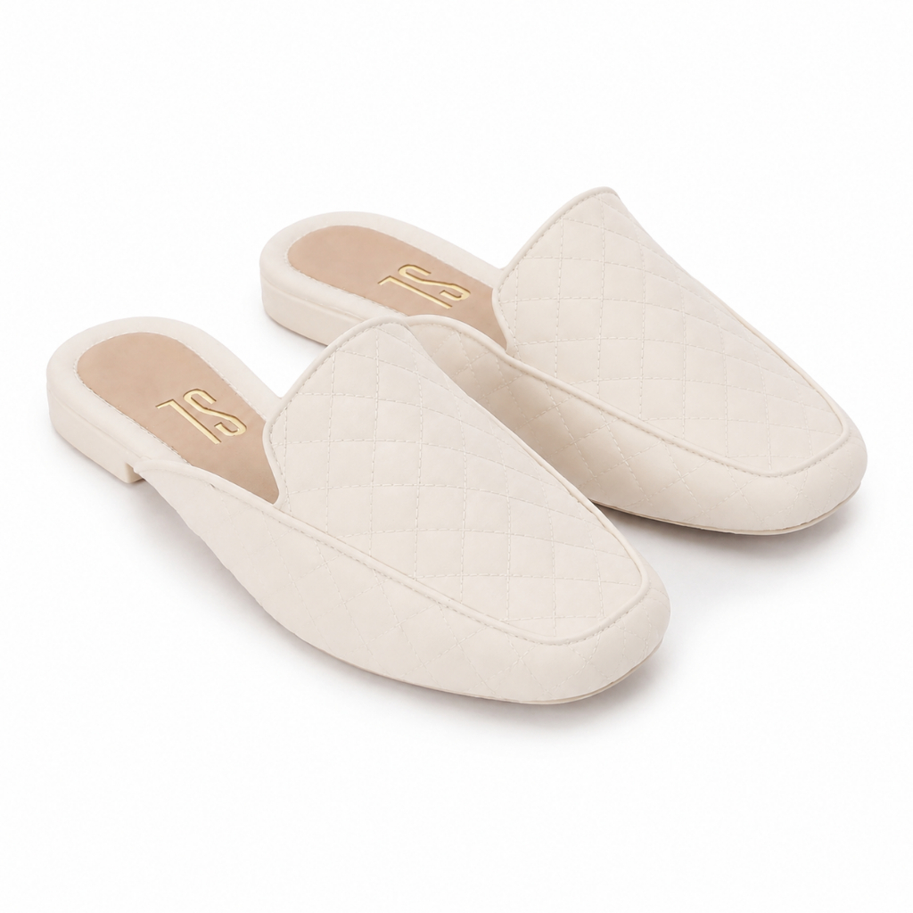Mule Feminino SL Sapatilha Fechada Bico Quadrado Confortável Estilo Moderno Para o Dia a Dia Verão