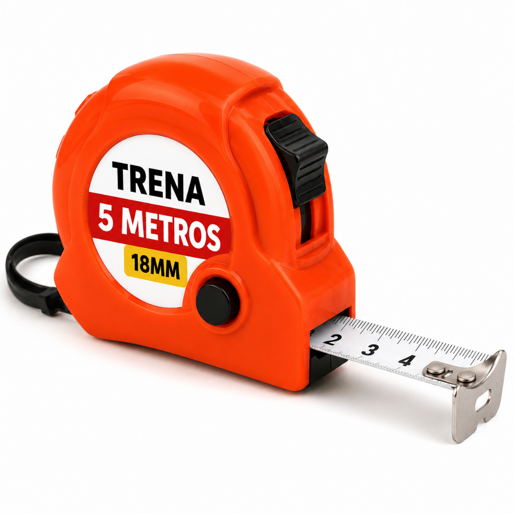 Trena 5 Metros 18mm Fita de Aço com Trava Retrátil GADAN
