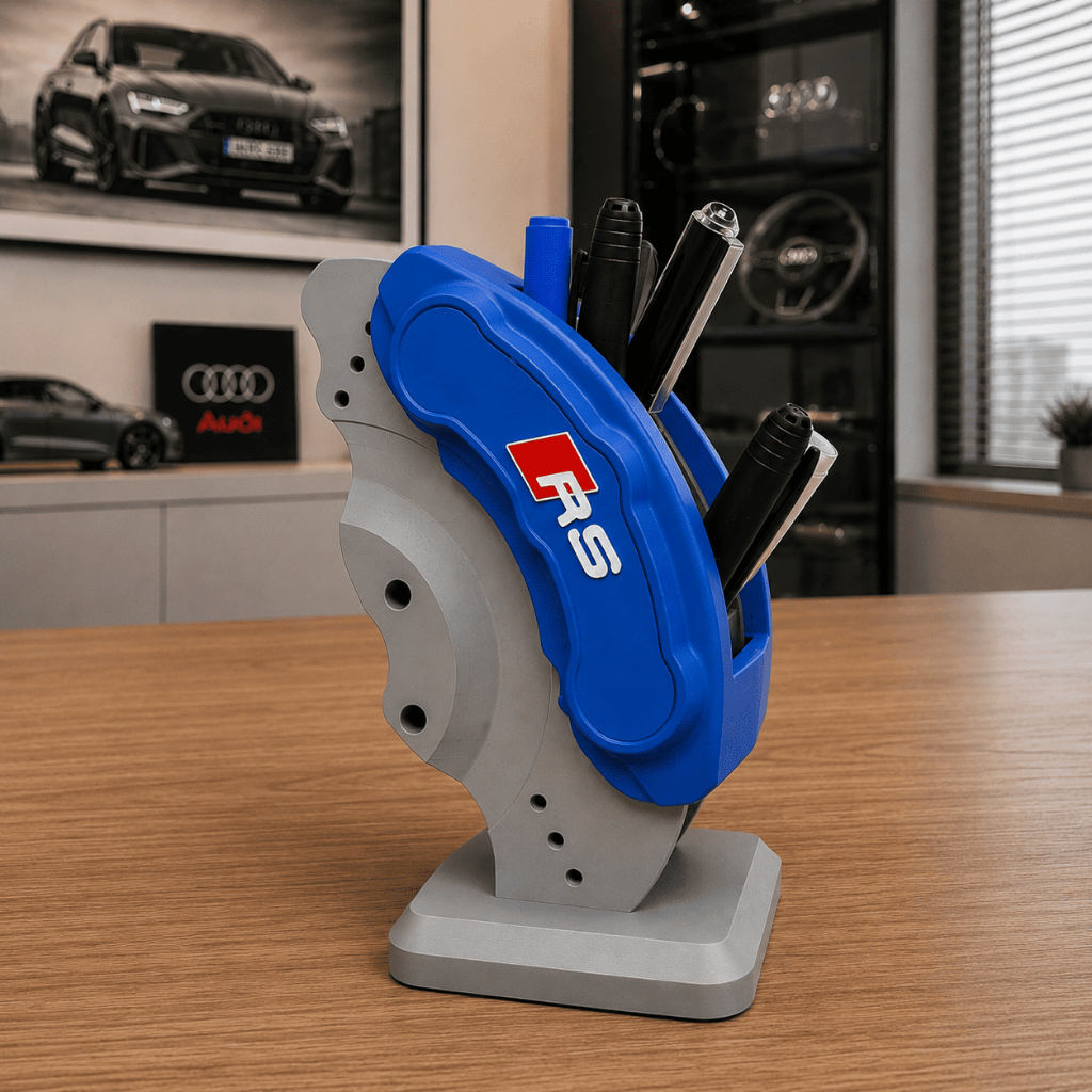 Porta Canetas Disco de Freio Automotivo | Organizador de Mesa Decorativo Premium para Escritório Home Office | Presente