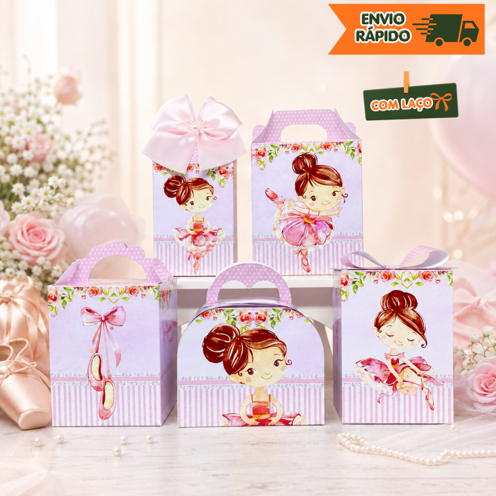 Caixinhas personalizados  lembrancinhas  aniversário  Kit festa Bailarina