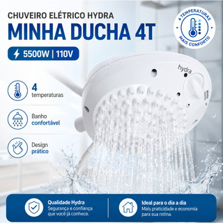 Chuveiro Elétrico Hydra Minha Ducha 4T 5500W 127V