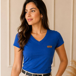 CAMISETA FEMININA 3 PEÇAS TAMANHO P BABY LOOK ALGODÃO COM ELASTANO T-SHIRT FEMININA BÁSICA ATEMPORAL