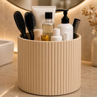 Organizador de Pia Luxuoso Decorativo Moderno Canelado Clean e Minimalista Porta Itens de…