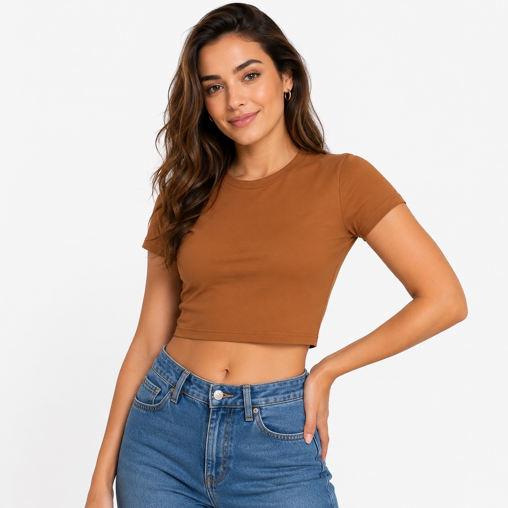 Cropped Oversized Feminino Blusinha Curta Basica 100% Algodão