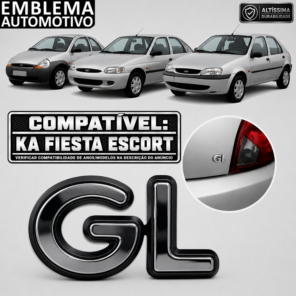 Emblema Gl Do Fiesta Escort Ka 1997 a 2004
