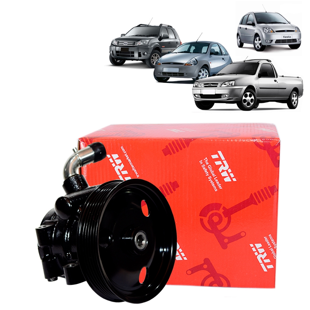 Bomba Direcao Hidraulica Trw Ford Ka Fiesta Ecosport Courier Polia 6PK Original