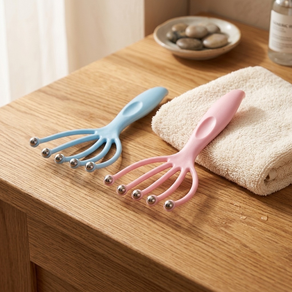 Kit Massageador De Cabeça Relaxante Capilar Garra Com Esferas