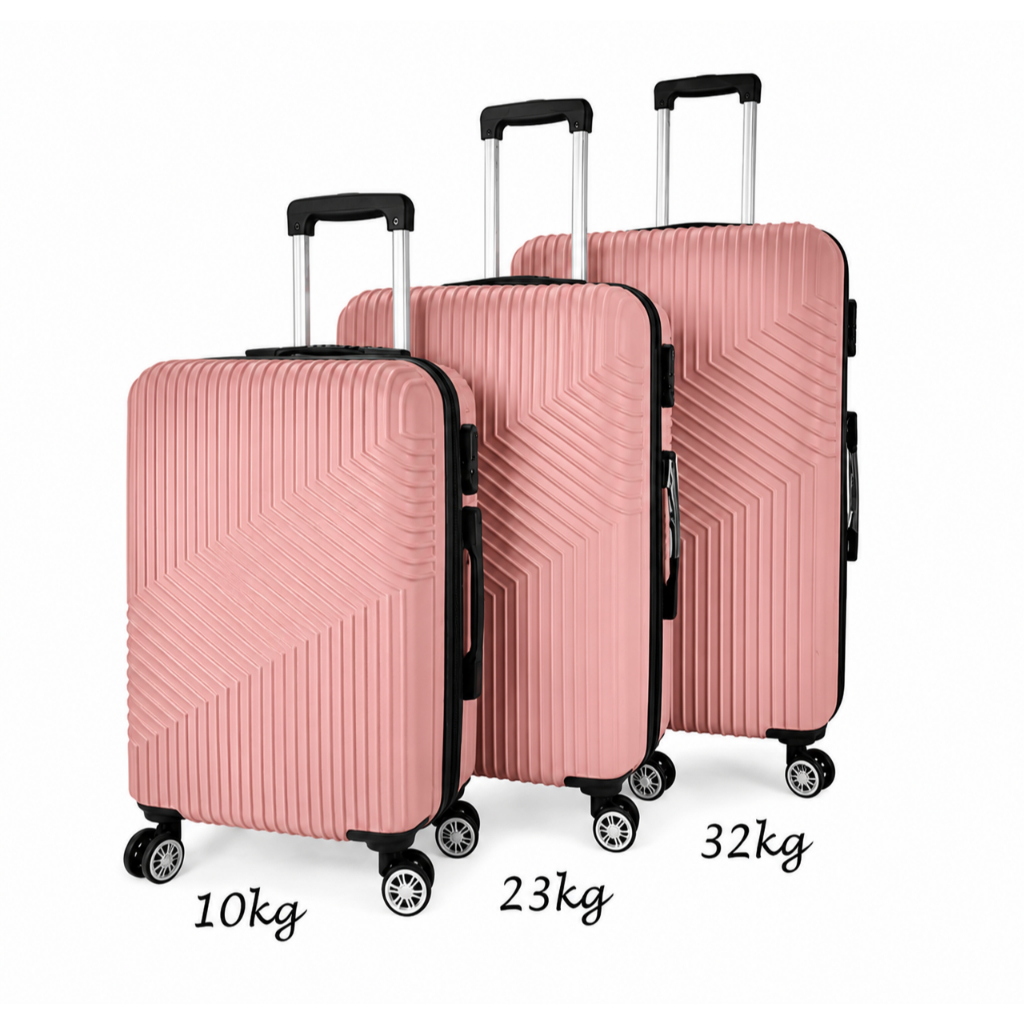 Kit 3 Malas de Viagem 10kg 23kg e 32kg Rígidas ABS | Rodas Giratórias 360° cadeado numérico — imagem 2 de 2