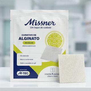 Curativo Alginato De Cálcio 10cm x 10cm A Unidade Missner