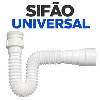 Sifão Sanfonado Universal para Pia Cozinha Banheiro Flexível Ajustável Reforçado Envio Imediato