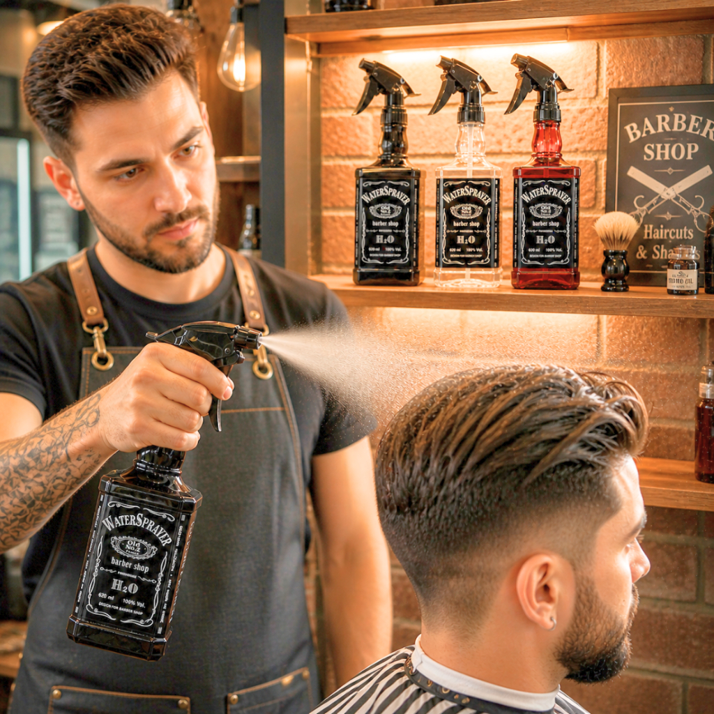 Borrifador Spray 470ml Jato Fino Profissional Cabeleireiro Barber Shop Pulverizador