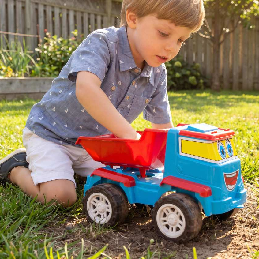 Caminhão Brinquedo Caçamba Articulada Grande 32cm Comprimento - Certificado Inmetro | QUEEN SHOP