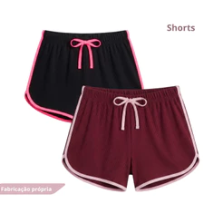 Kit 2 Shorts feminino de malha