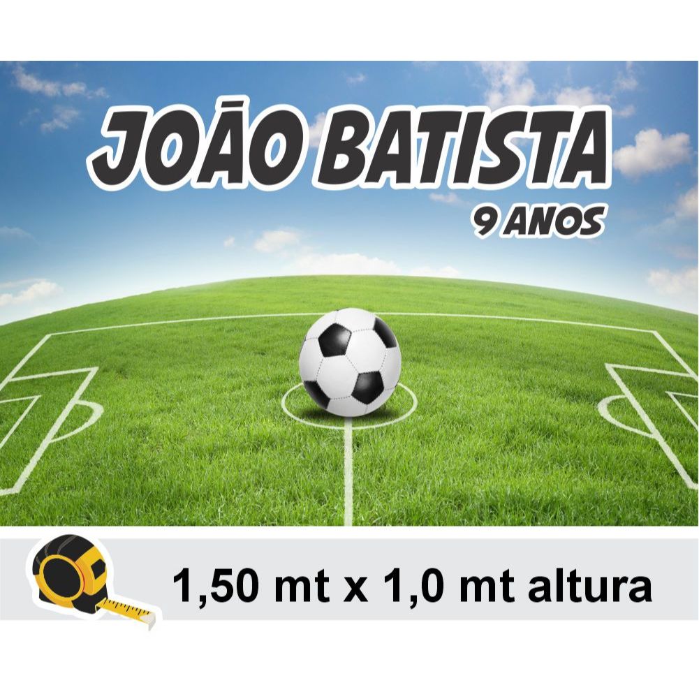 Painel Lona GRANDE Festa Tema Futebol Campo Bola Nome Personalizado