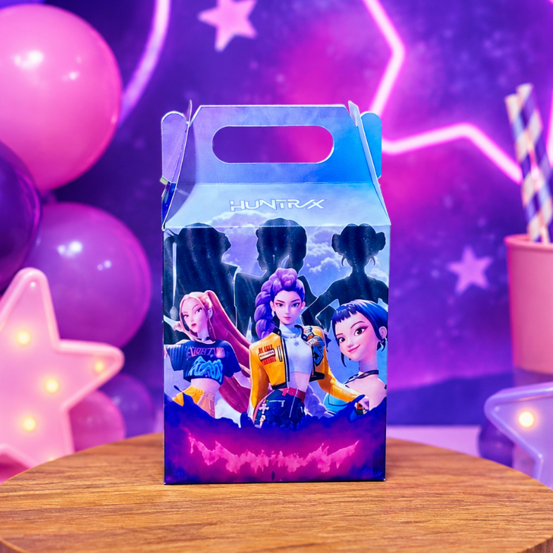 Caixinha Maleta Guerreiras do K-POP Personalizada Lembrancinha Festa Infantil Kit 5 a 30 Unidades