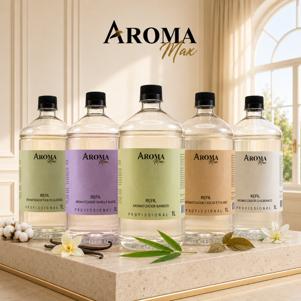 Imagem Refil Difusor de Varetas 1L AromaMax Alta Fixação Aromatizador Perfume para Ambiente