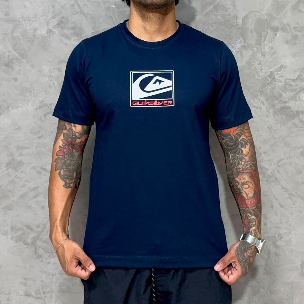 Camiseta Regular Masculina Básica 30.1 Algodão Estampada Casual Confortável