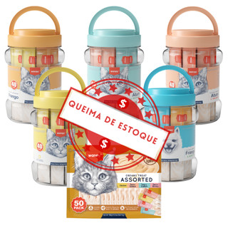 Petisco para Gatos Wanpy Truly Creamy Churu Sabor Sortido Natural e Saudável Pote Pacote 40 50 tubos