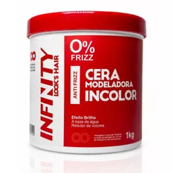 Cera Modeladora incolor 500g e 1kg Infinity looks hair