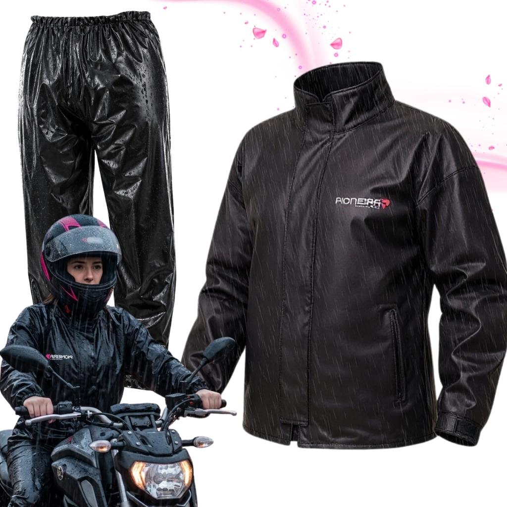 Conjunto Chuva Gola Feminino Pioneira Motociclista Oferta