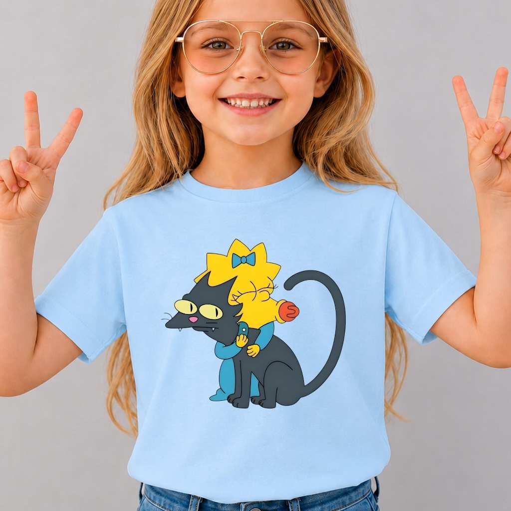 Camiseta Infantil Menina Estampa Maggie Fofo 100% Algodão Premium Casual Gola Reforçada