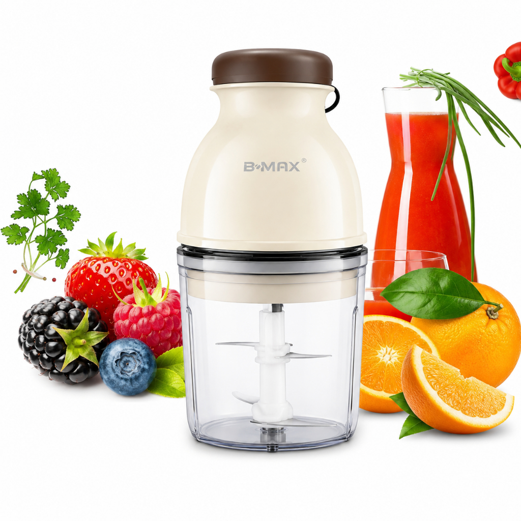 Mini Moedor Elétrico De Carne De Alimentos Picador De Frutas 110 e 220v Envio Imedaito