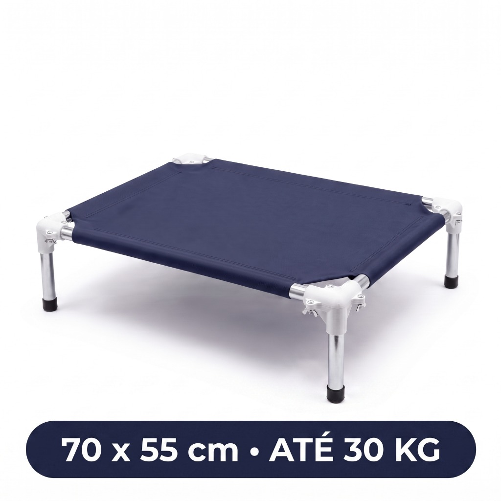 Cama Elevada Suspensa para Cachorro e Gato M 70x55 Tecido Impermeável Lavável Dogs Zen
