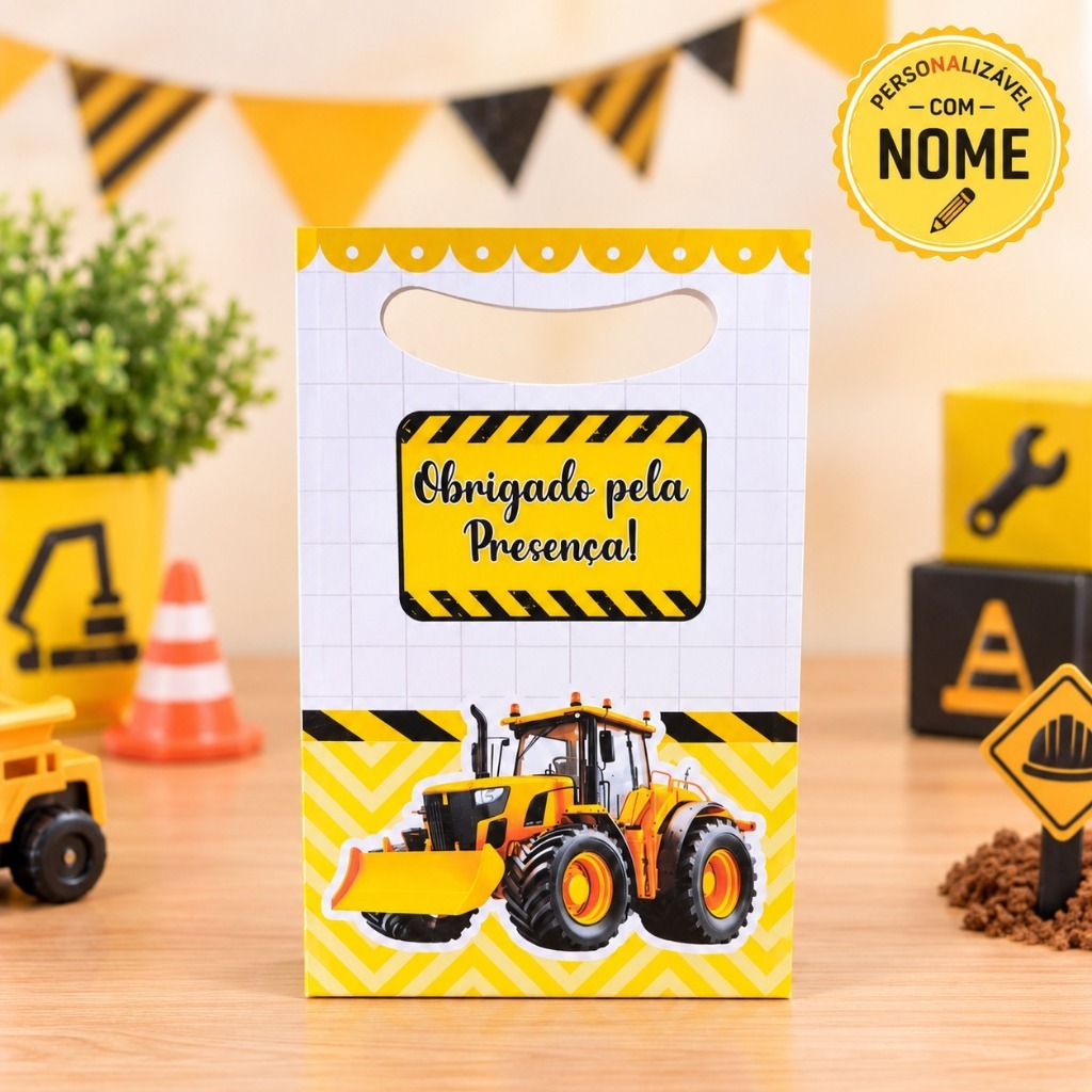 ENVIO RAPIDO Kit 10~30 Sacolinhas Surpresa Personalizada Trator Construção Lembrancinhas Mimo infantil Aniversário