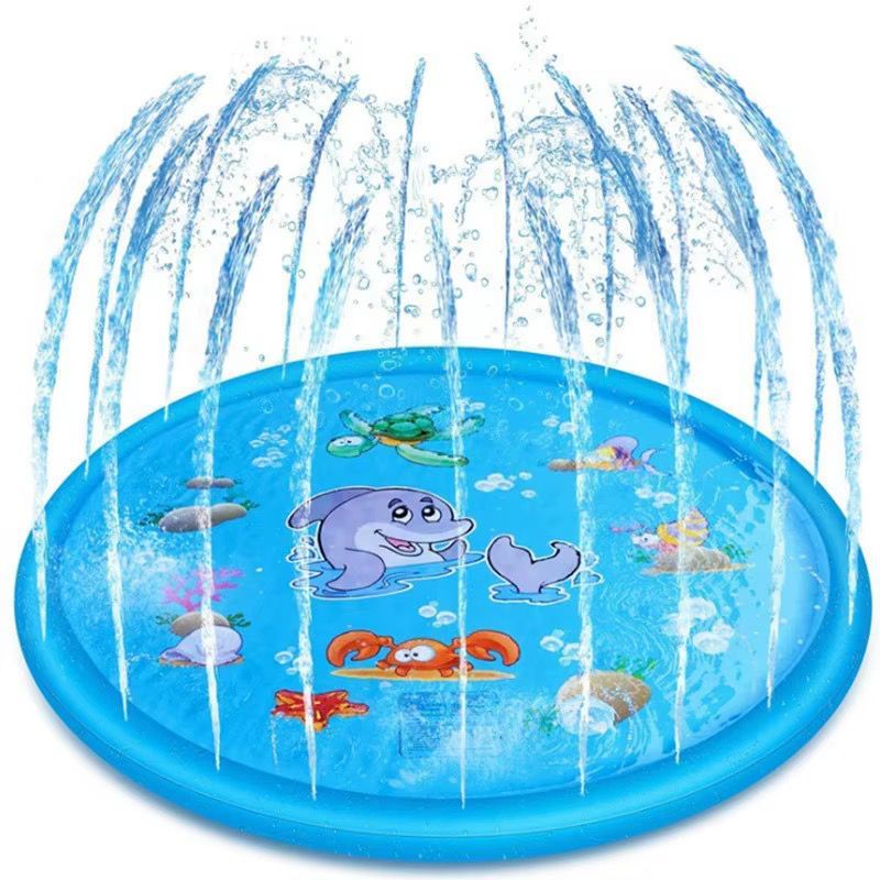 Tapete Infantil de Água Chafariz 1,72m Piscina Splash Inflável para Crianças Verão Diversão