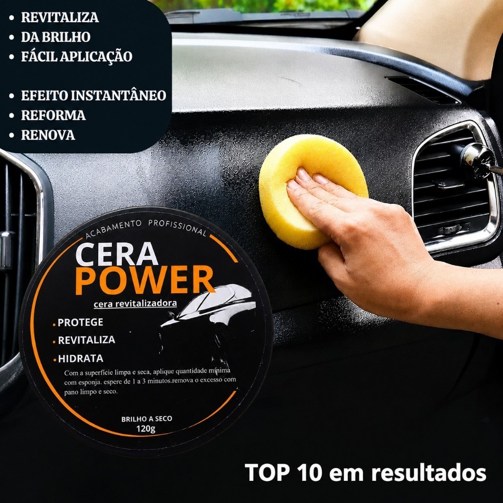 Cera Revitalizante para Plástico, couro, para-choque, vinil Envio rápido