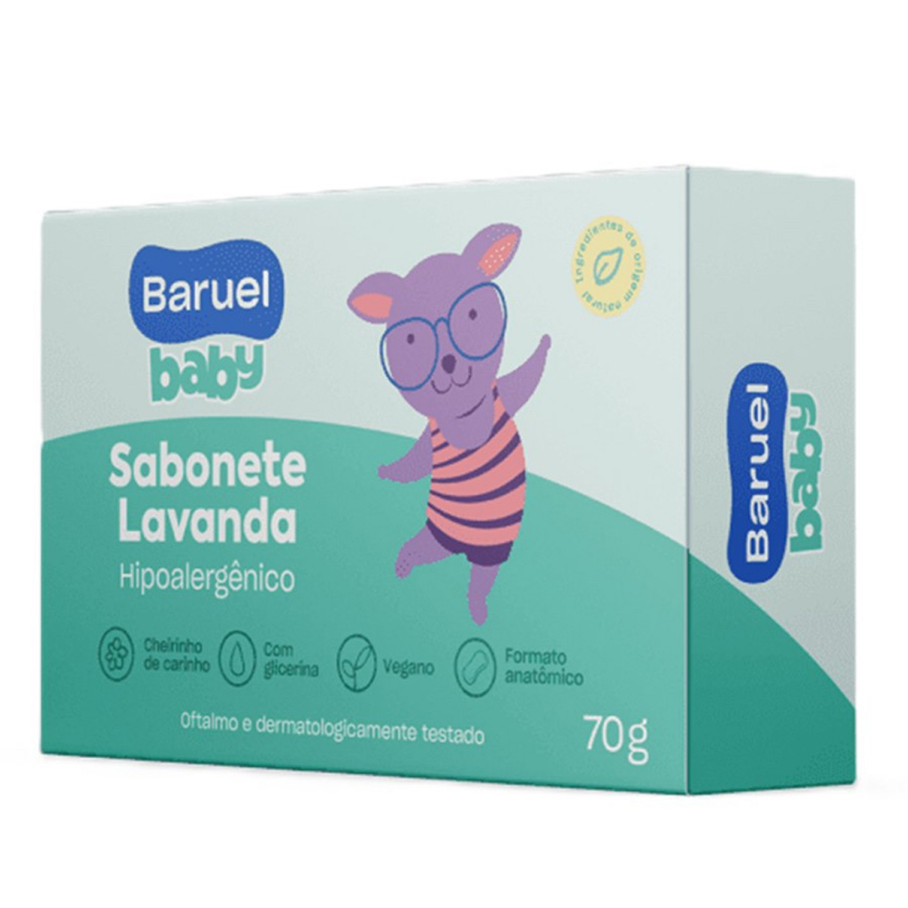 Sabonete Barra Lavanda Baruel Baby 70g