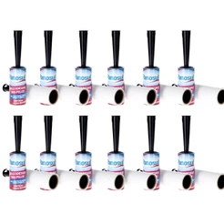 Kit 12 Rolos Tira Pelos Adesivo 60 Folhas Removedor de Pelos de Pet Roupa Sofá Fiapos Panosul