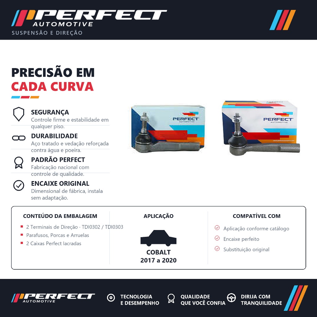 Par Terminal direção Cobalt 2017 a 2020 original Perfect