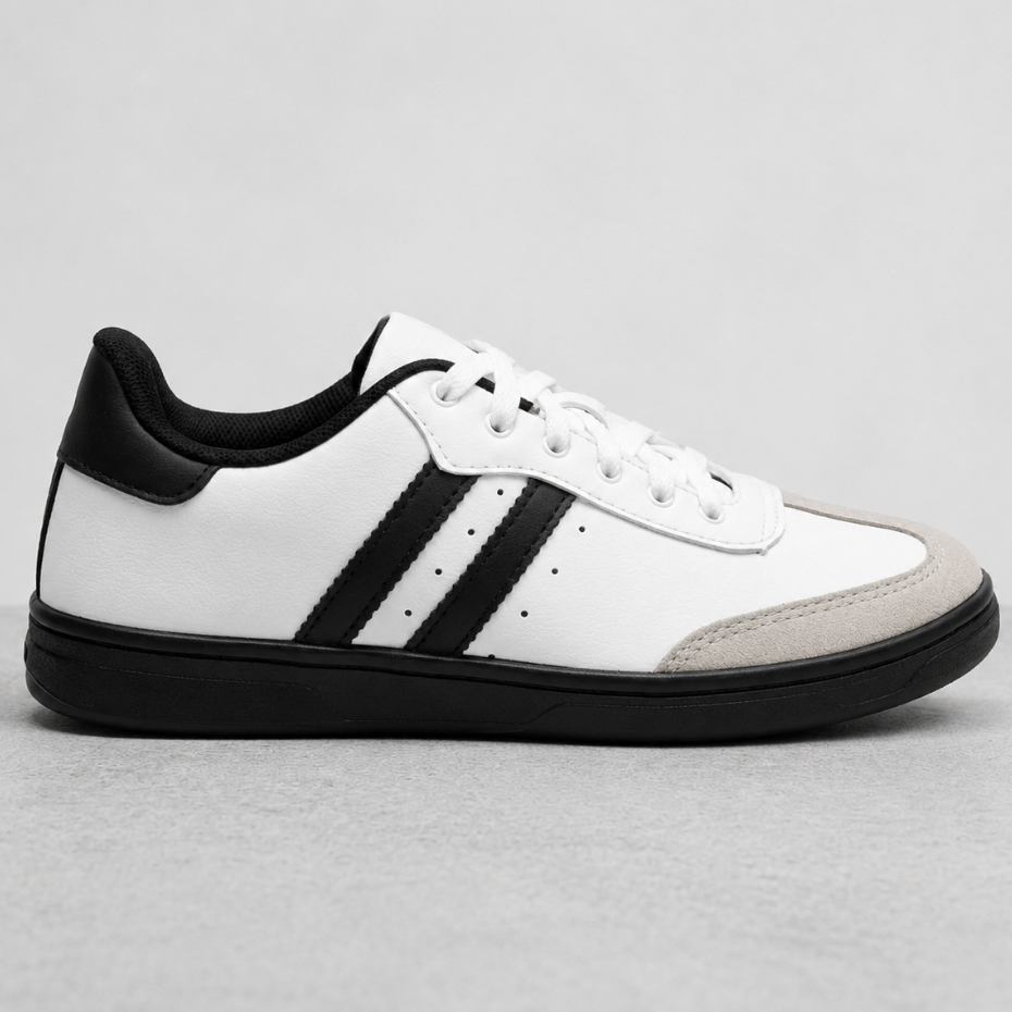 Tenis Feminino Casual Sola Reta Elegante Confortavel Retro Vintage — imagem 2 de 2