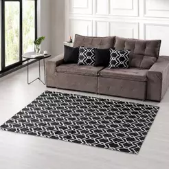 Kit Tapete Geometrico Emborrachado PVC + 04 Capas Decorativas Para Almofadas
